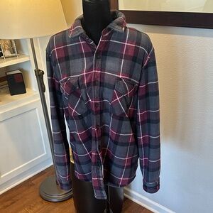 Freedom Foundry‎ men’s flannel Sherpa lined shirt jacket large